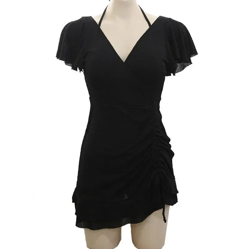 swimsuits for women | Swimsuit Women Summer V Neck One-piece Swimwear