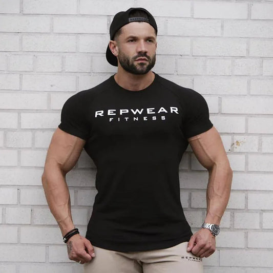 men t shirts | Men T Shirt Short Sleeve Shirts for Men Bodybuilding Black