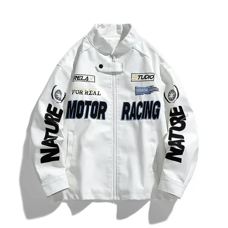 American Leather Jacket White Coats Male