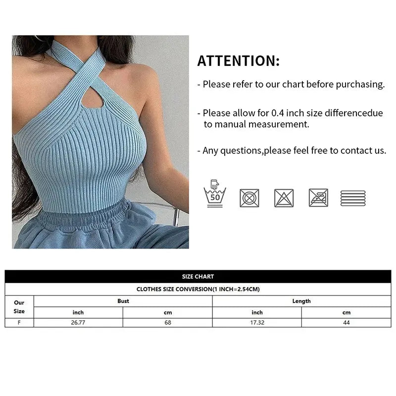 Going Out Tops – Female Knitted Off Shoulder Crop Top size chart