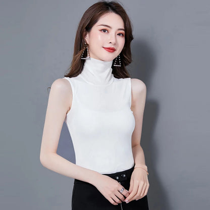 Going Out Tops | Summer Tops For Women Turtleneck Basic Sleeveless Lace