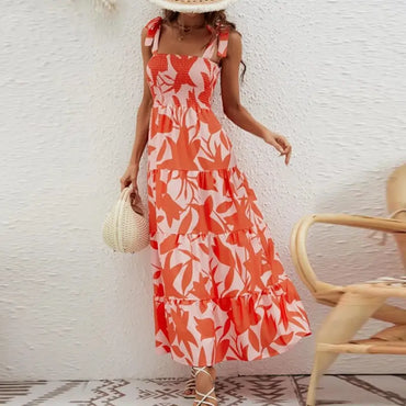 Informal Dresses | dresses for women Printed Fashionable Casual beach Saffron