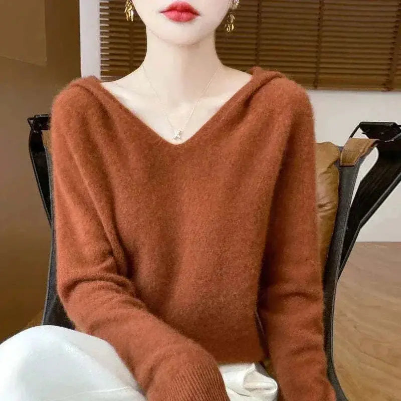 Jumper Womens | Women Autumn Winter Clothing Hooded Collar Pullover