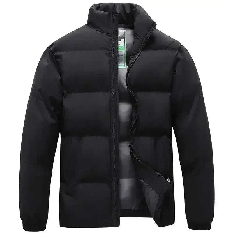 Man Padded Coat Youth Down Black
