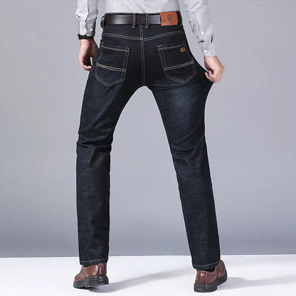 New Men Classic Jeans Black Back View