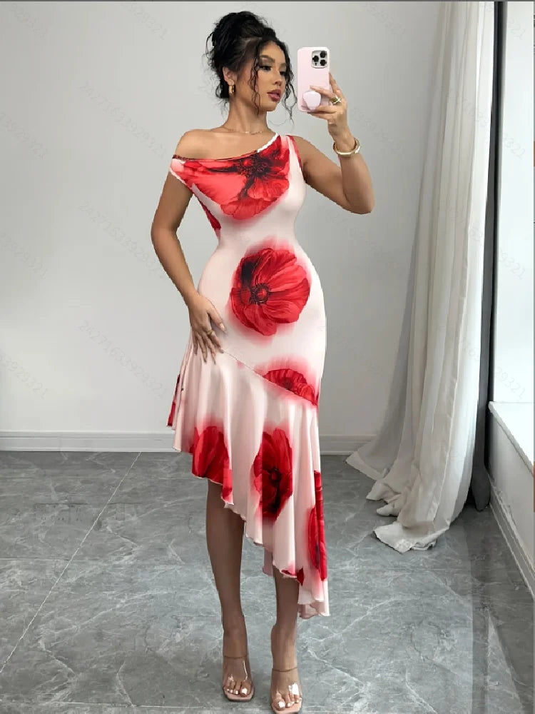 Fashionable Floral Casual Women's Dress | pretty dress
