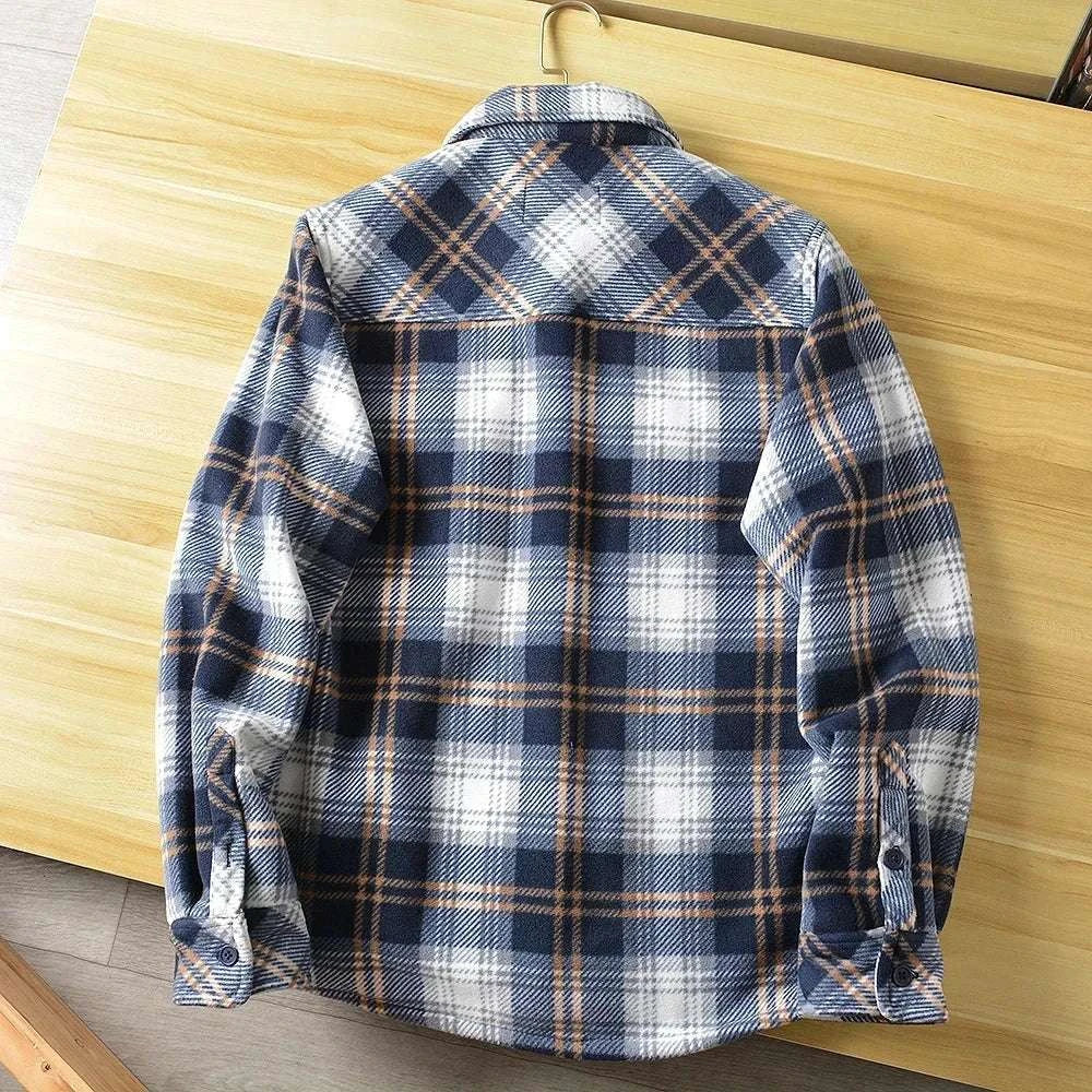 Americans Style Men's Winter  Fleece  Shirt Jacket