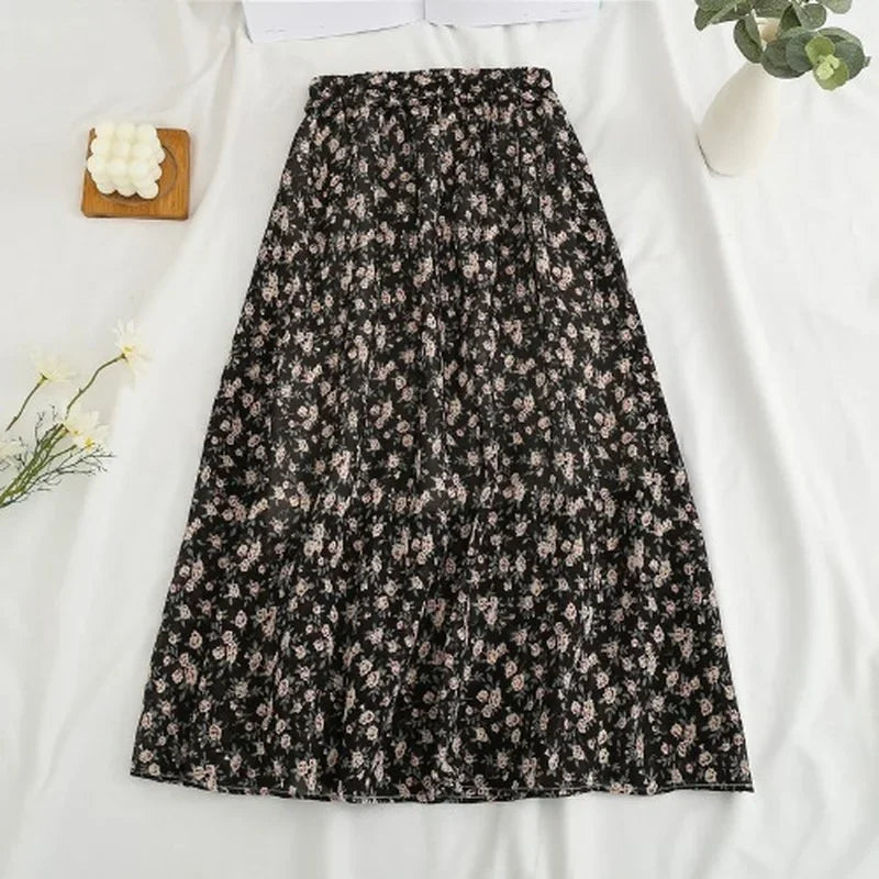 Women's Summer Skirts Vintage Floral Printed | skirt