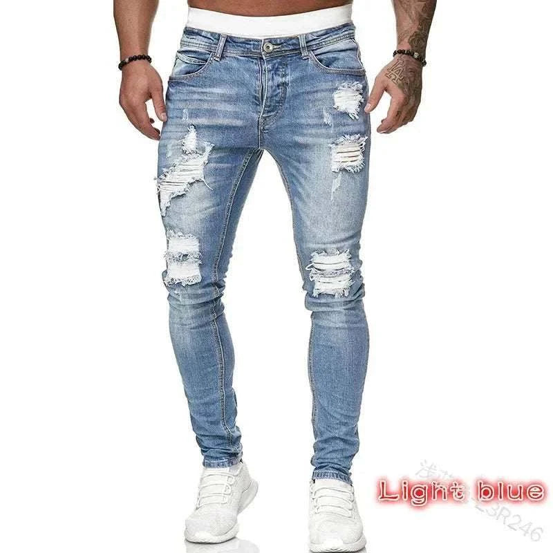 denim jeans for men | Ripped Jeans Men Stretch
