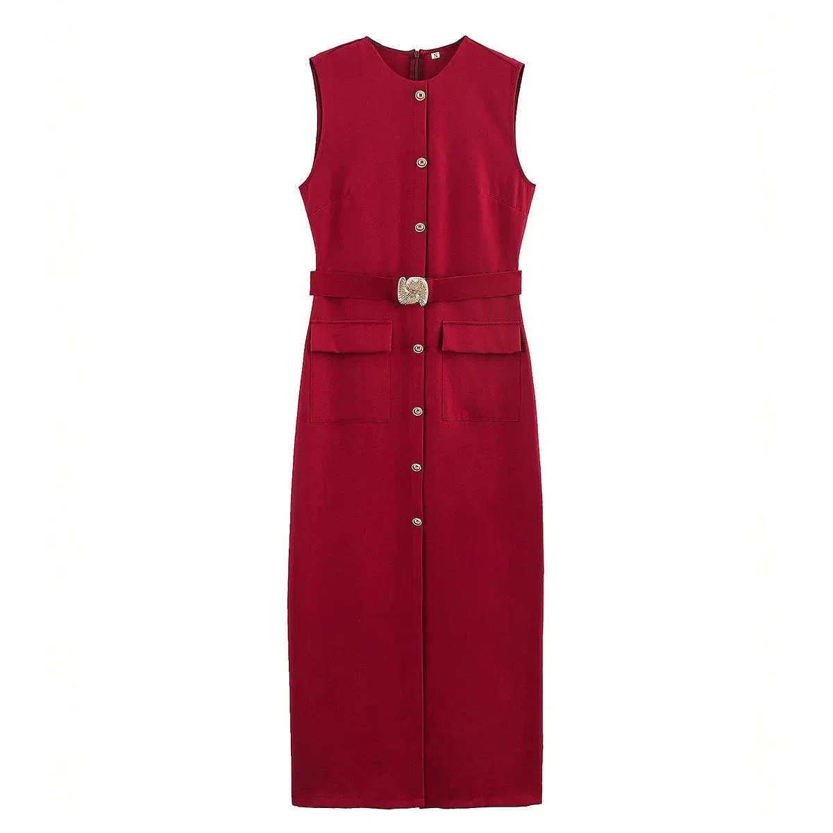 HH Women Elegant Black Dress O Neck Single