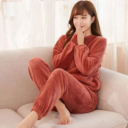 2024 Winter Pyjamas Warm Flannel Women
