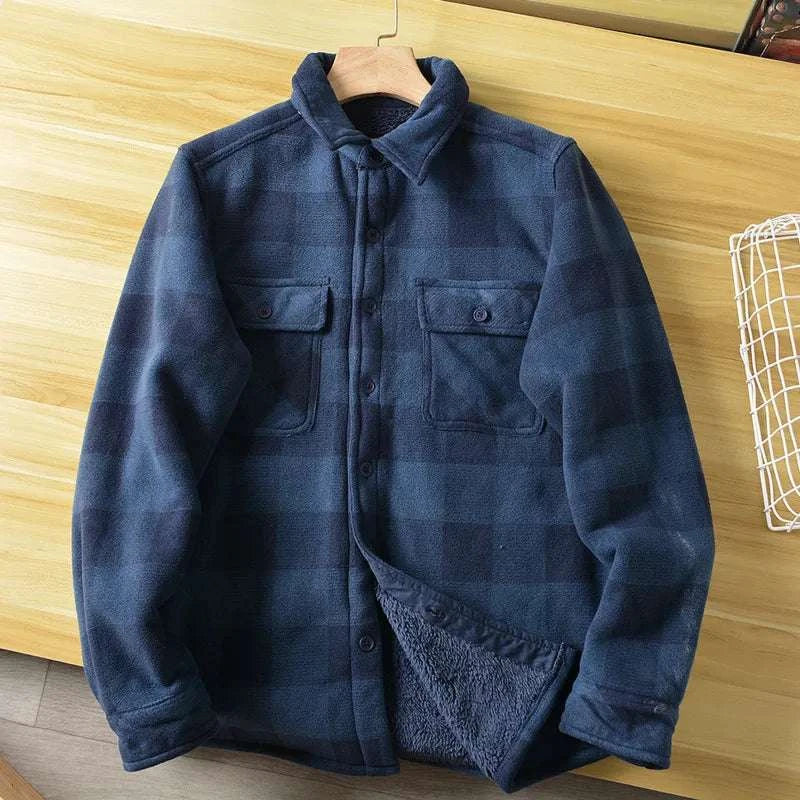 Americans Style Men's Winter  Fleece  Shirt Jacket