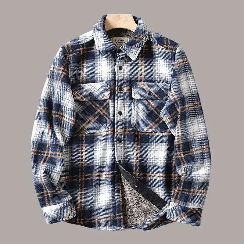 Americans Style Men's Winter  Fleece  Shirt Jacket