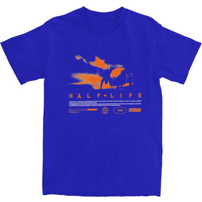 Men T Shirt Videogames HALFS LIFES V3 T-Shirts Trendy Cool Summer Tees Funny Print Pure Cotton Tops Plus Size 5XL