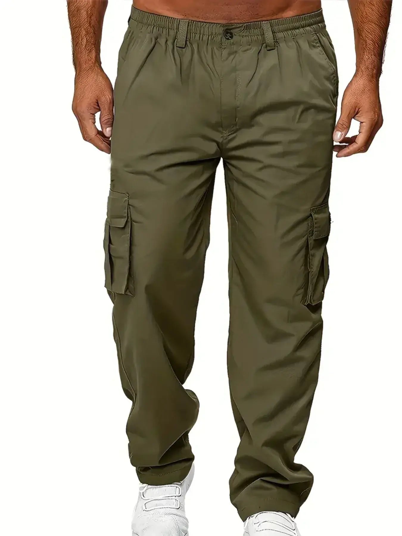 Sweatpants Outdoor Loose Straight Army Green