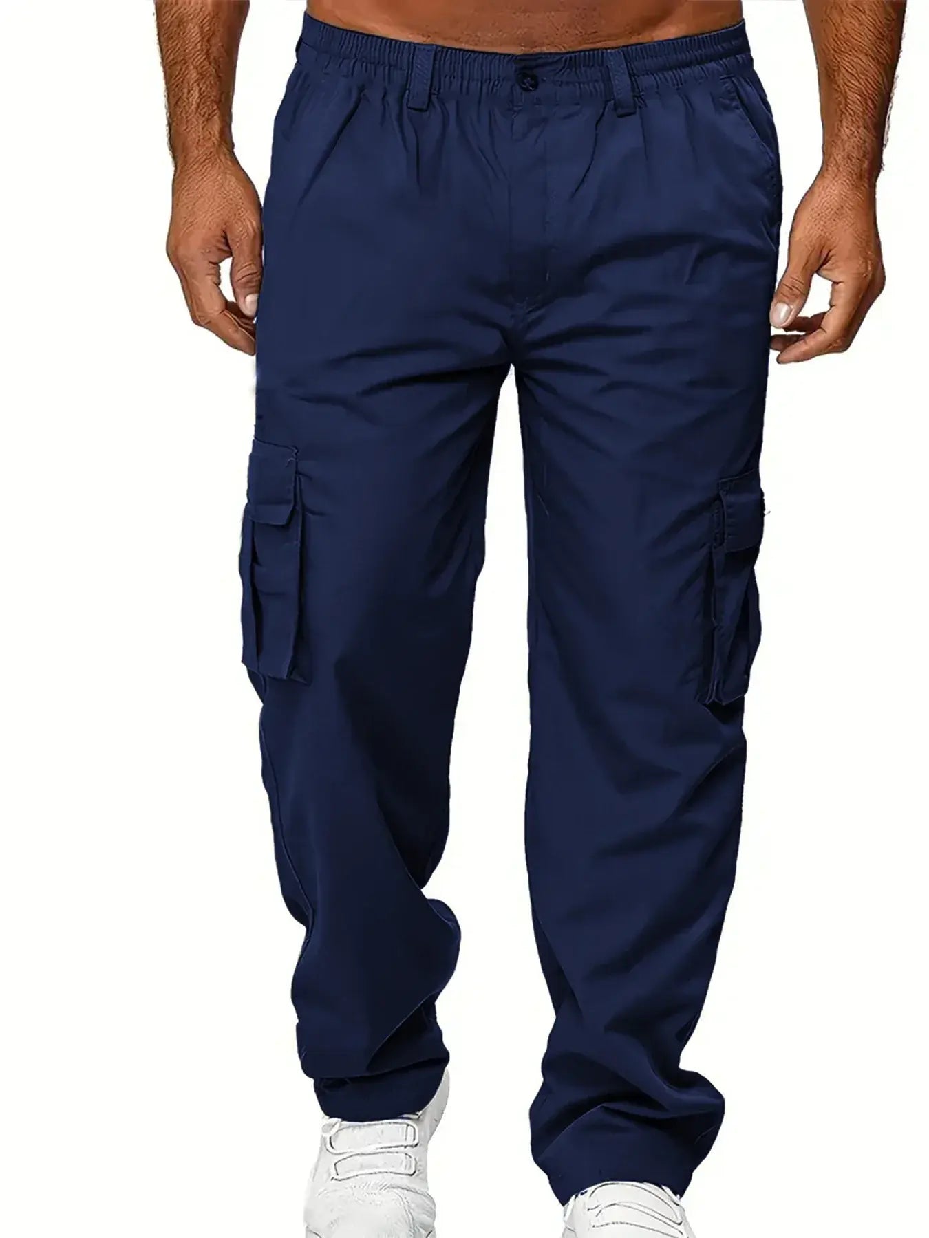 Sweatpants Outdoor Loose Straight Navy Blue