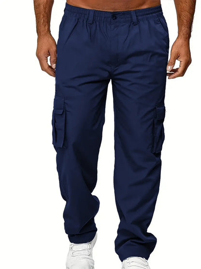 Sweatpants Outdoor Loose Straight Navy Blue
