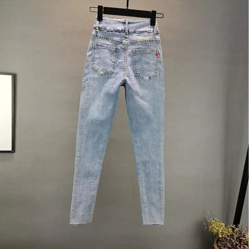 Women's Jeans Summer New Blue Back View