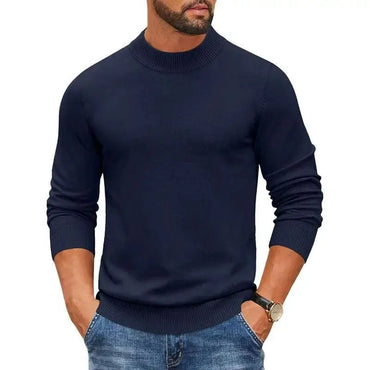 men sweaters offers navy turtleneck ribbed knit pullover sweater