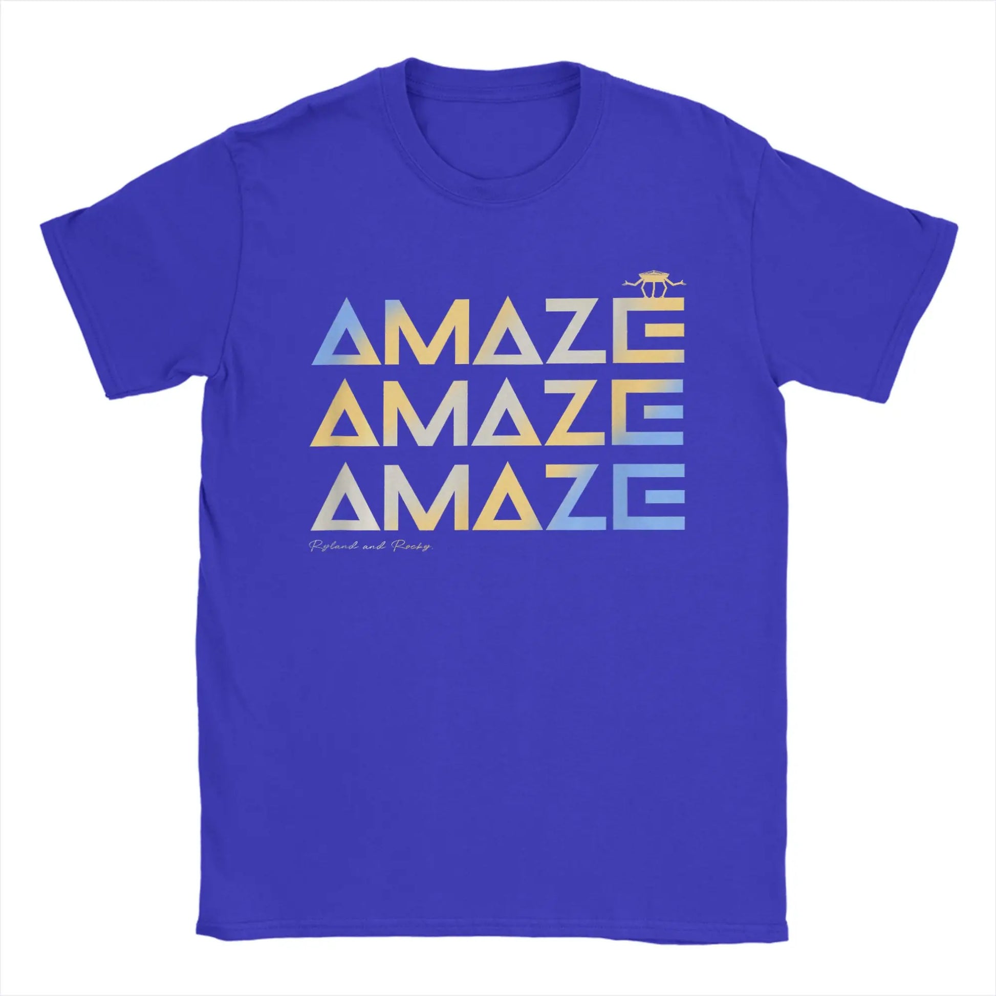 men t shirts | Men T-Shirts Project Hail Mary Funny Space Quote Blue 