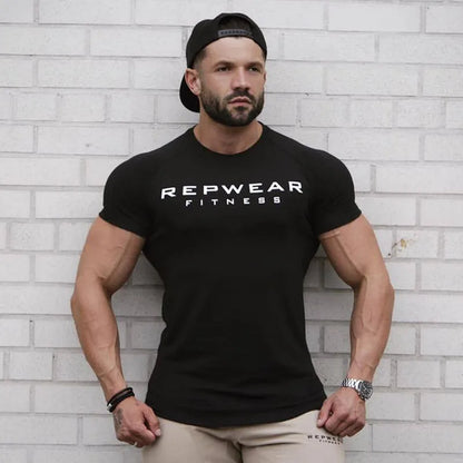 men t shirts | Men T Shirt Short Sleeve Shirts for Men Bodybuilding Black
