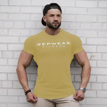 men t shirts | Men T Shirt Short Sleeve Shirts for Men Bodybuilding Khaki