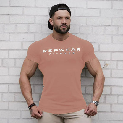 men t shirts | Men T Shirt Short Sleeve Shirts for Men Bodybuilding Pink