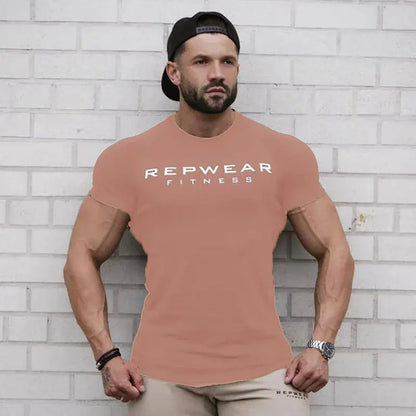 men t shirts | Men T Shirt Short Sleeve Shirts for Men Bodybuilding Pink