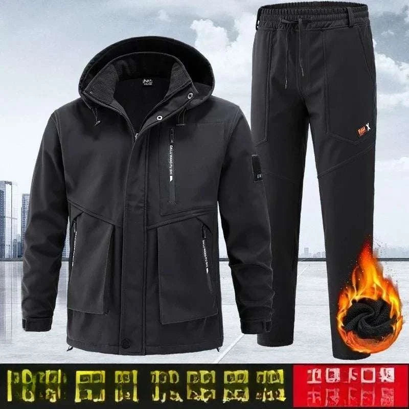 mens coats and jackets offers 2025 New Hiking Jackets Suit Winter Men's Black