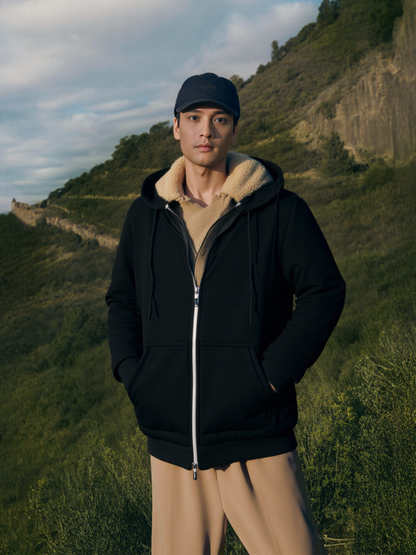 Man Padded Coat | Winter Lambswool Coats Thicken Warm